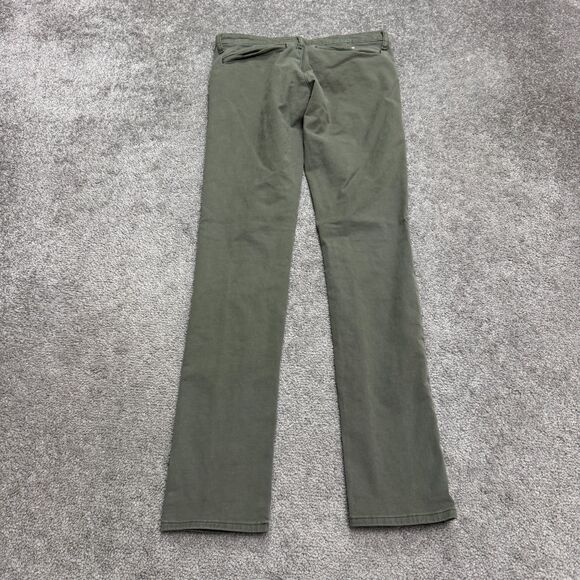 AG Adriano Goldschmied Slim Khaki Chino Pants Womens 24 Green Low Rise 28x30 - Picture 2 of 16